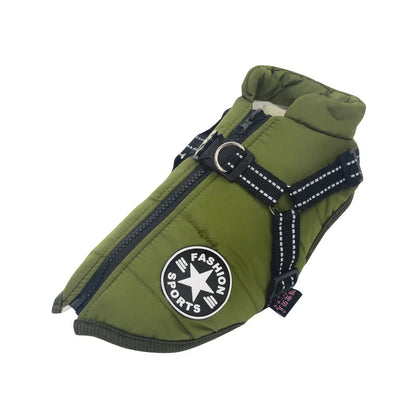 Waterproof Canvas Jacket with Built-in Harness