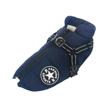 Waterproof Canvas Jacket with Built-in Harness