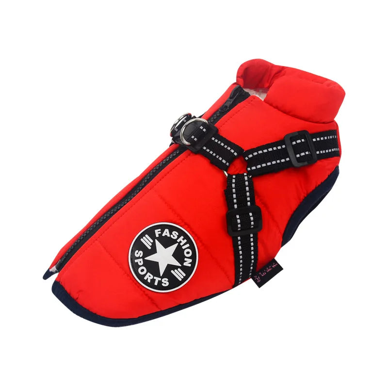 Waterproof Canvas Jacket with Built-in Harness