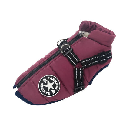 Waterproof Canvas Jacket with Built-in Harness